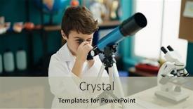  Presentation with telescope - PPT layouts having adorable-hispanic-boy-student-using background and a light gray colored foreground