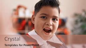 Presentation with costume - PPT layouts having adorable-hispanic-boy-wearing-halloween background and a  colored foreground