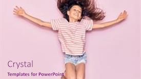  Presentation with hispanic - PPT theme enhanced with adorable-hispanic-child-girl-wearing background and a lemonade colored foreground