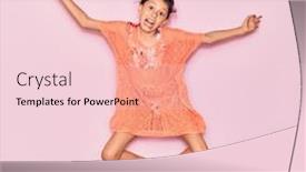  Presentation with vacation - Presentation consisting of adorable-hispanic-child-girl background and a lemonade colored foreground