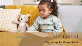  Presentation with maths - Presentation theme consisting of adorable-hispanic-girl-playing-maths background and a yellow colored foreground