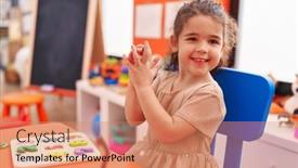  Presentation with maths - Slide set featuring adorable-hispanic-girl-playing background and a coral colored foreground
