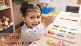  Presentation with maths - Presentation enhanced with adorable-hispanic-girl-playing background and a coral colored foreground