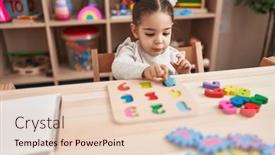  Presentation with maths - Presentation theme enhanced with adorable-hispanic-girl-playing background and a lemonade colored foreground