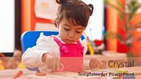  Presentation with maths - Presentation theme consisting of adorable-hispanic-girl-playing background and a coral colored foreground