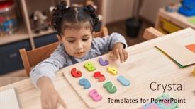  Presentation with maths - Slide set having adorable-hispanic-girl-playing background and a lemonade colored foreground