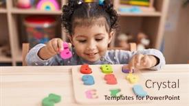  Presentation with maths - Slides with adorable-hispanic-girl-playing background and a lemonade colored foreground