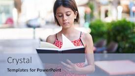  Presentation with girl reading - 