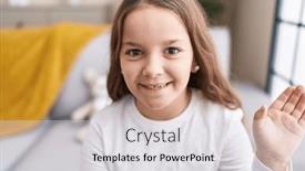  Presentation with saying - Presentation theme with adorable-hispanic-girl-sitting background and a  colored foreground