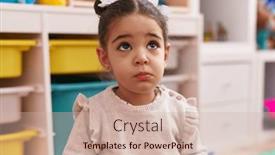  Presentation with sad girl - PPT layouts having adorable-hispanic-girl-sitting and a  colored foreground