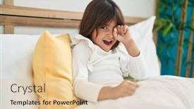  Presentation with girl mento - Slides with adorable-hispanic-girl-waking-up background and a lemonade colored foreground