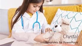  Presentation with bandaging - Presentation with adorable-hispanic-girl-wearing-doctor background and a lemonade colored foreground