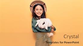  Presentation with hispanic - PPT theme consisting of adorable-hispanic-kid-girl-wearing background and a yellow colored foreground