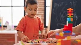  Presentation with maths - Slide deck having adorable-hispanic-toddler-playing background and a red colored foreground