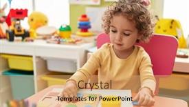  Presentation with maths - Presentation theme with adorable-hispanic-toddler-playing background and a coral colored foreground