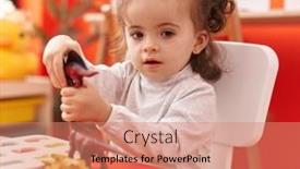  Presentation with hispanic - Presentation having adorable-hispanic-toddler-playing background and a coral colored foreground