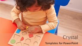  Presentation with maths - Presentation theme having adorable-hispanic-toddler-playing background and a coral colored foreground