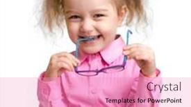  Presentation with glasses - Slide set featuring adorable-kid-with-glasses-isolated background and a coral colored foreground