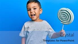  Presentation with toddler eating - Audience pleasing PPT theme consisting of adorable-latin-toddler-eating-delicious backdrop and a teal colored foreground