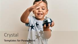  Presentation with receptionist - Amazing slide set having adorable-latin-toddler-smiling-happy backdrop and a mint green colored foreground