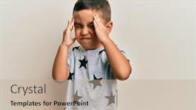  Presentation with migraine - Amazing presentation design having adorable-latin-toddler-wearing-casual backdrop and a mint green colored foreground