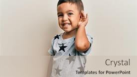  Presentation with hearing - Theme enhanced with adorable-latin-toddler-wearing-casual background and a soft green colored foreground