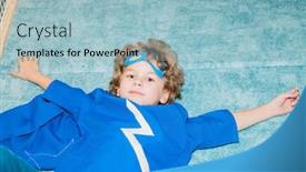  Presentation with play area - Colorful slides enhanced with adorable-little-boy-in-blue backdrop and a light blue colored foreground