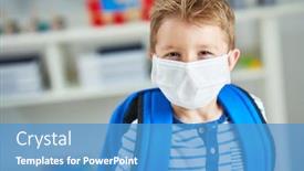  Presentation with kindergarten - PPT layouts having adorable-little-boy-in-kindergarten background and a teal colored foreground