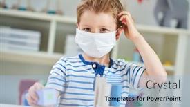  Presentation with kindergarten - Slide deck having adorable-little-boy-in-kindergarten background and a light blue colored foreground