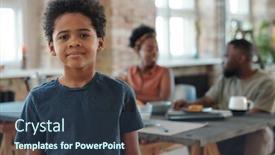  Presentation with african ethnicity - Slide deck with adorable-little-boy-of-african background and a tawny brown colored foreground