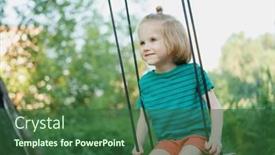  Presentation with long hair - Slides having adorable-little-boy-with-long background and a ocean colored foreground