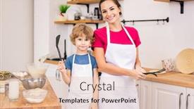  Presentation with cooking - PPT theme enhanced with adorable-little-boy background and a lemonade colored foreground