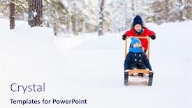  Presentation with snow day - Theme enhanced with adorable-little-girl-and-cute background and a sky blue colored foreground