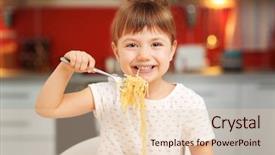  Presentation with eating disorders anorexia - Colorful presentation theme enhanced with adorable little girl eating spaghetti backdrop and a lemonade colored foreground