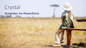  Presentation with safari - Presentation design having adorable-little-girl-enjoying-safari background and a sky blue colored foreground