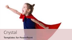  Presentation with super kid - Cool new presentation theme with world good triumphs over evil backdrop and a lemonade colored foreground