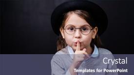  Presentation with black girl - Cool new slide deck with adorable-little-girl-in-smart backdrop and a ocean colored foreground