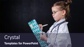  Presentation with prescriptions - Colorful slide deck enhanced with adorable-little-girl-in-whitecoat backdrop and a wine colored foreground