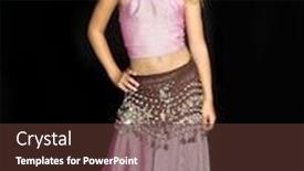  Presentation with costume - Beautiful presentation theme featuring adorable-little-girl-wearing-costume backdrop and a tawny brown colored foreground