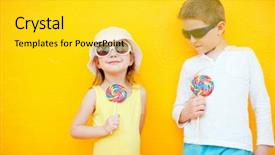  Presentation with colorful for kids presentat - PPT layouts featuring food coloring - adorable little kids with colorful background and a yellow colored foreground