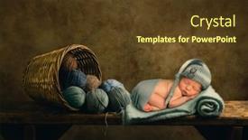 Presentation with old days - Slides enhanced with adorable-little-newborn-baby-boy background and a tawny brown colored foreground