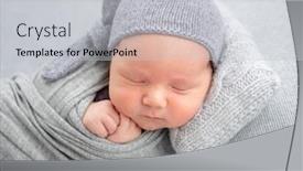  Presentation with newborn - Colorful presentation enhanced with adorable-newborn-resting backdrop and a light gray colored foreground