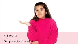  Presentation with pink white - Theme featuring adorable-preteen-girl-with-pink background and a red colored foreground