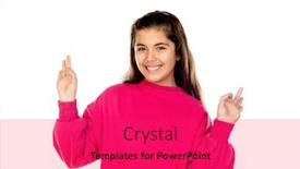  Presentation with pink white - Presentation theme consisting of adorable-preteen-girl-with-pink background and a red colored foreground