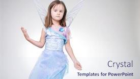 Presentation with angel - Beautiful slides featuring adorable-small-girl-in-angel backdrop and a sky blue colored foreground