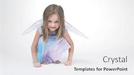  Presentation with fairy - PPT layouts consisting of adorable-small-girl-in-fairy background and a white colored foreground