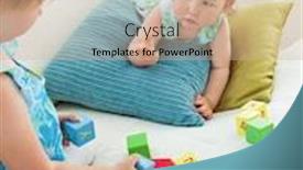  Presentation with siblings - Beautiful PPT theme featuring adorable-sweet-siblings-playing-together backdrop and a soft green colored foreground