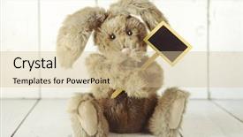  Presentation with teddy bear - Amazing slide set having adorable-teddy-bear-like-home backdrop and a soft green colored foreground