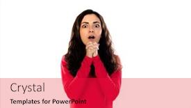  Presentation with teenage girl - Slide set featuring adorable-teenage-girl-with-red background and a red colored foreground