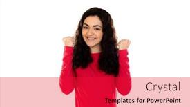  Presentation with teenage girl - Slide deck consisting of adorable-teenage-girl-with-red background and a red colored foreground